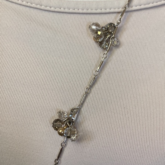 LOFT Long Silver & Bead Necklace - Picture 7 of 7